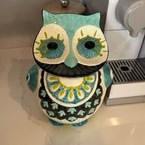 Vintage Anthropologie Owl Cookie Jar